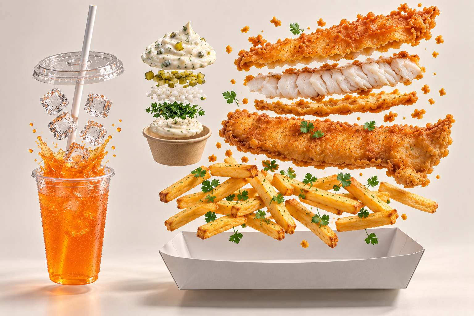 Xack's Fish N Chips Signature Exploded Meal
